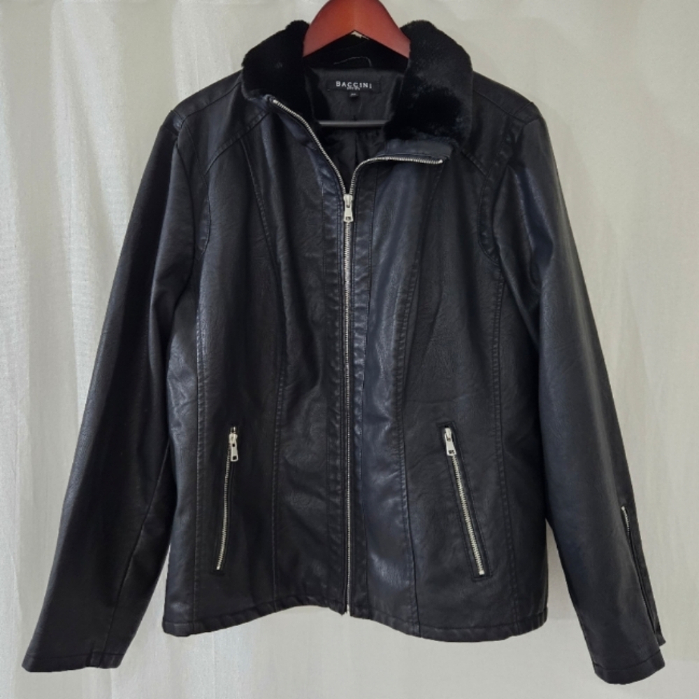 Baccini Faux Leather Jacket